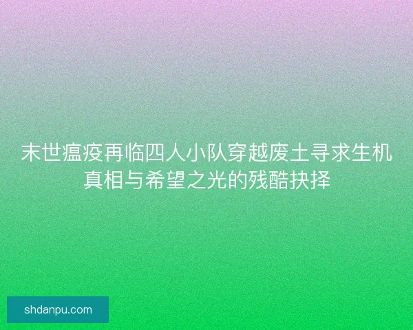 末世瘟疫再临四人小队穿越废土寻求生机真相与希望之光的残酷抉择
