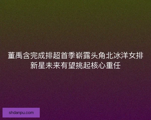 董禹含完成排超首季崭露头角北冰洋女排新星未来有望挑起核心重任