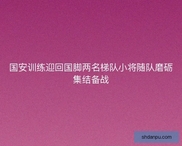 国安训练迎回国脚两名梯队小将随队磨砺集结备战